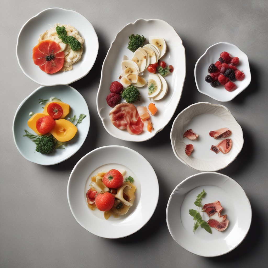 Assorted appetizer plates