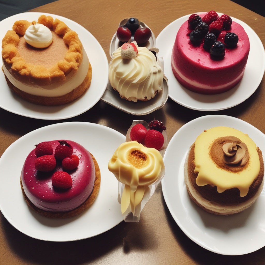 Delicious dessert selections